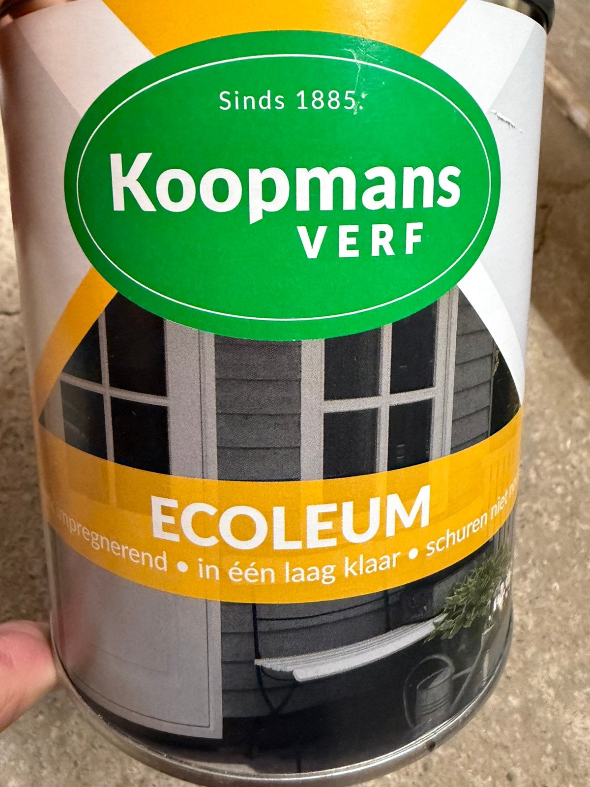 Koopmans ecoleum transparant grijze beits 1liter, Bricolage & Construction, Enlèvement ou Envoi, Neuf, Gris, Lasure