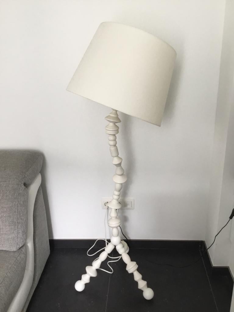 Witte Vloerlamp Design, Huis en Inrichting, Ophalen, Zo goed als nieuw