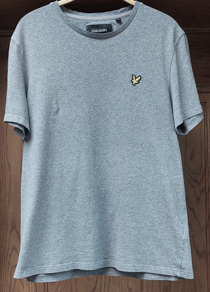 Heren - T-shirt - Lyle & Scott - Grijs - Maat L, Kleding | Heren, Ophalen, Maat 52/54 (L), Zo goed als nieuw, Lyle & Scott