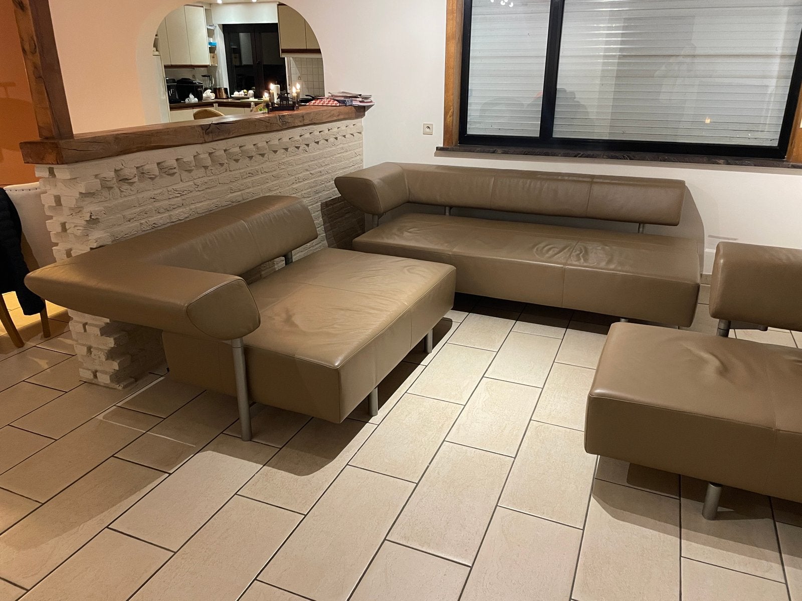 Taupe COR design zetel (3 onderdelen), Ophalen