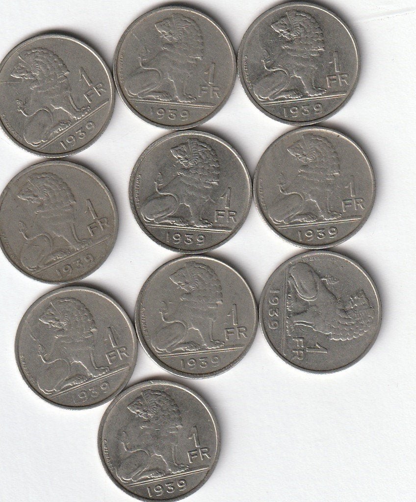 lot van10 x 1 Fank type Wynants Leopoid III, Verzenden, Overig, Losse munt