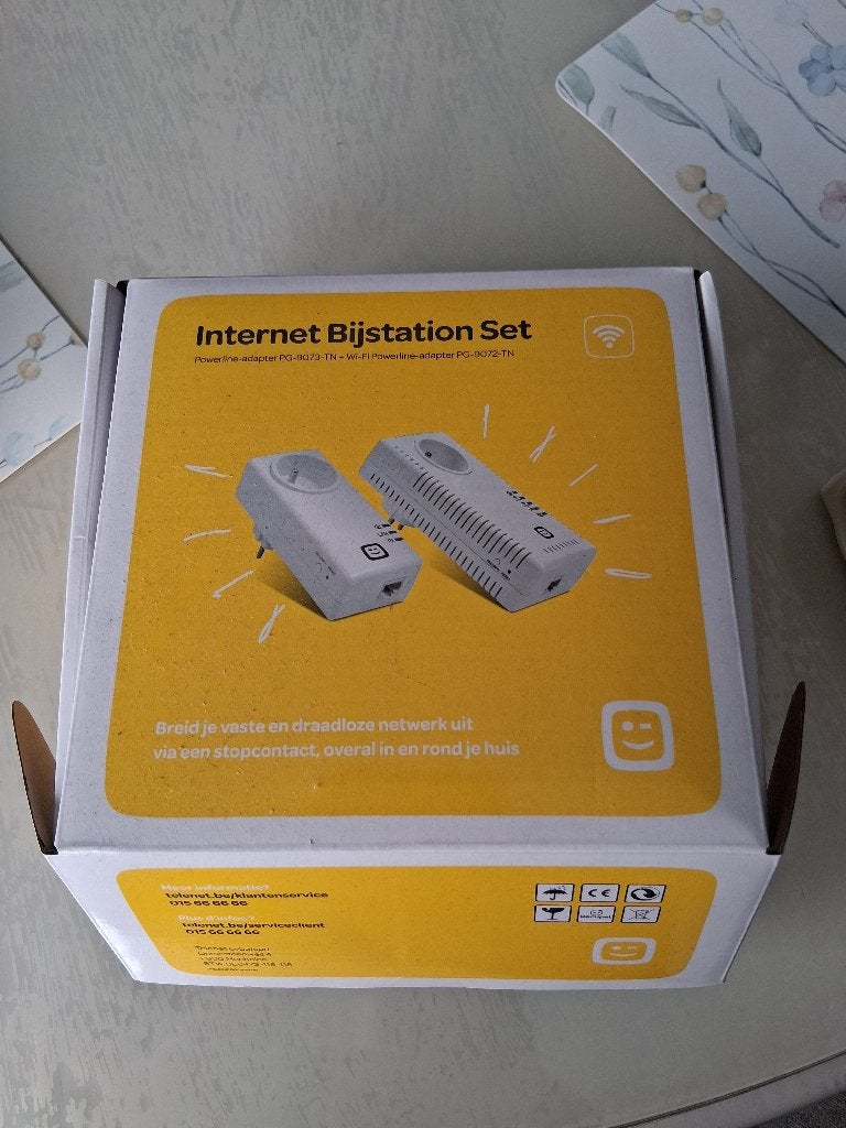 Telenet internet bijstation set, Informatique & Logiciels, Adaptateurs powerline, Comme neuf, Enlèvement