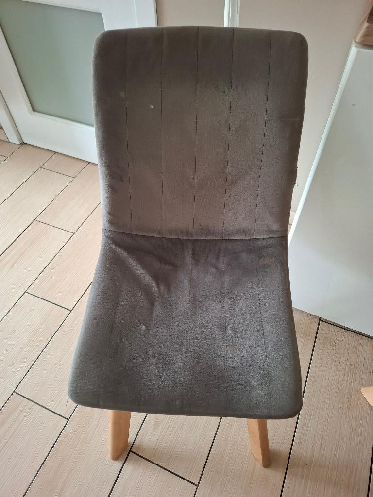 6 grijze eetkamerstoelen, Gris, Enlèvement, Tissus, Cinq, Six Chaises ou plus
