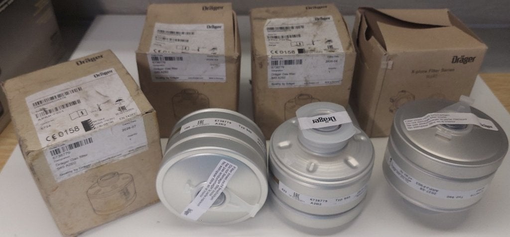 4 filtres à gaz Dräger 940 A2B2 (Rd40) — neuf/non utilisé, Bricolage & Construction, Protection respiratoire, Enlèvement ou Envoi