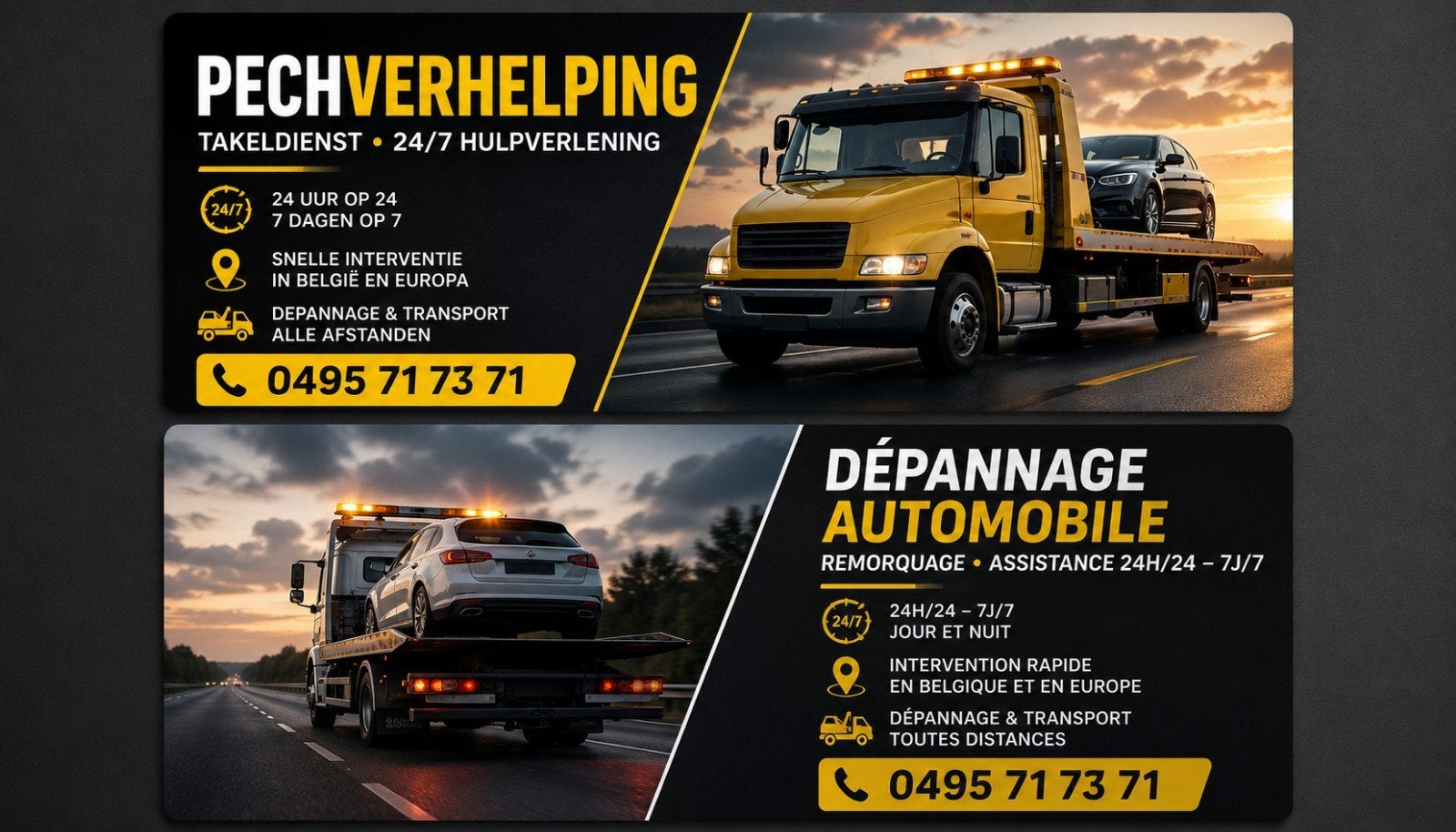 SERVICE DE REMORQUAGE/DÉPANNAGE, Enlèvement ou Envoi
