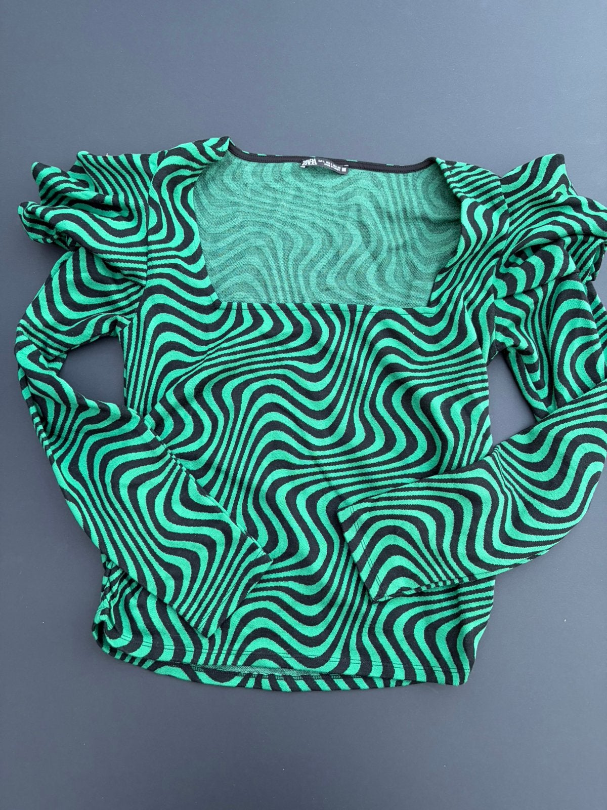 Leuk bovenstuk zara large swirl print, Kleding | Dames, Maat 42/44 (L), Ophalen of Verzenden, Zo goed als nieuw, Lange mouw