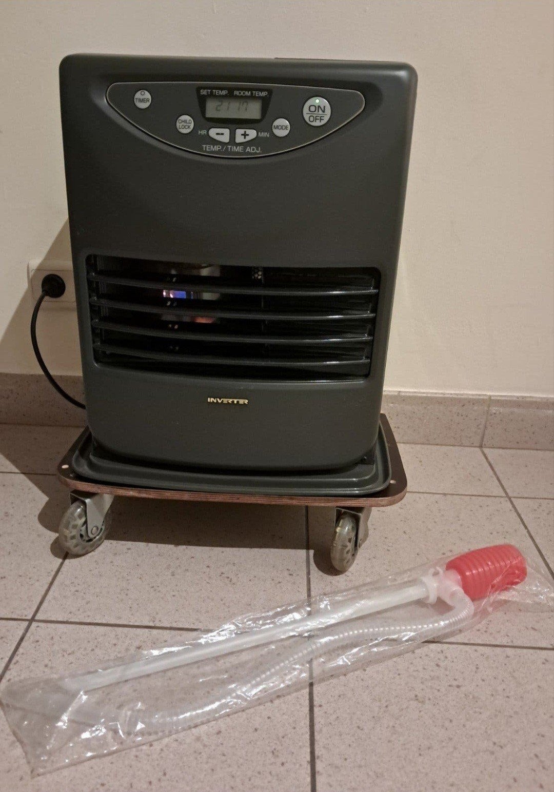 Inventer Laserkachel + Trolly +  Hevelpomp, Huis en Inrichting, Ophalen, Overige brandstoffen, Nieuw, Petroleumkachel