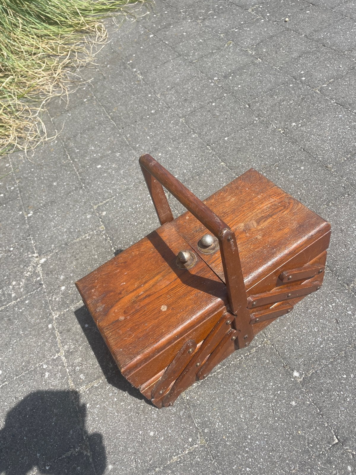 Vinted antieke houten naaidoos, Hobby en Vrije tijd, Naaien en Fournituren, Ophalen, Gebruikt