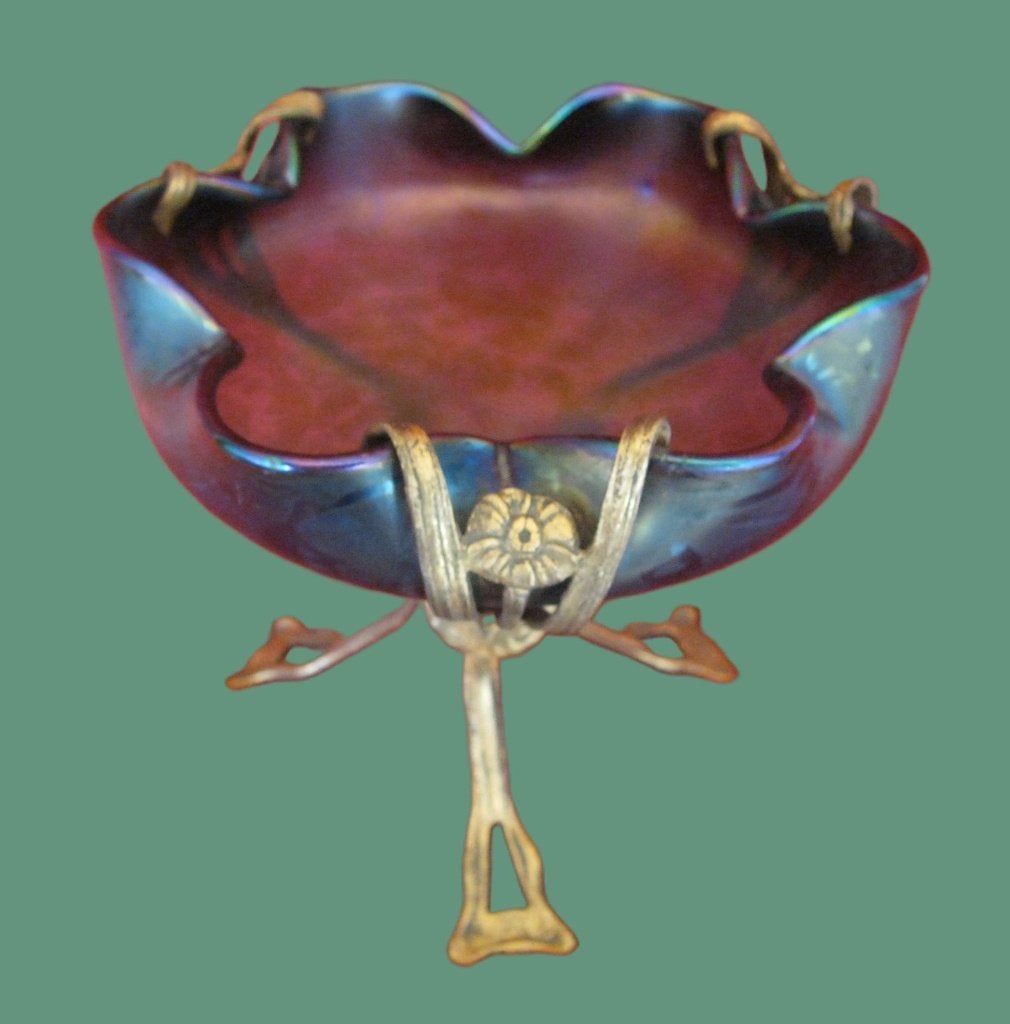 iriserend glas bowl Loetz - Rindskopf - Kralik Pallme-König, Ophalen
