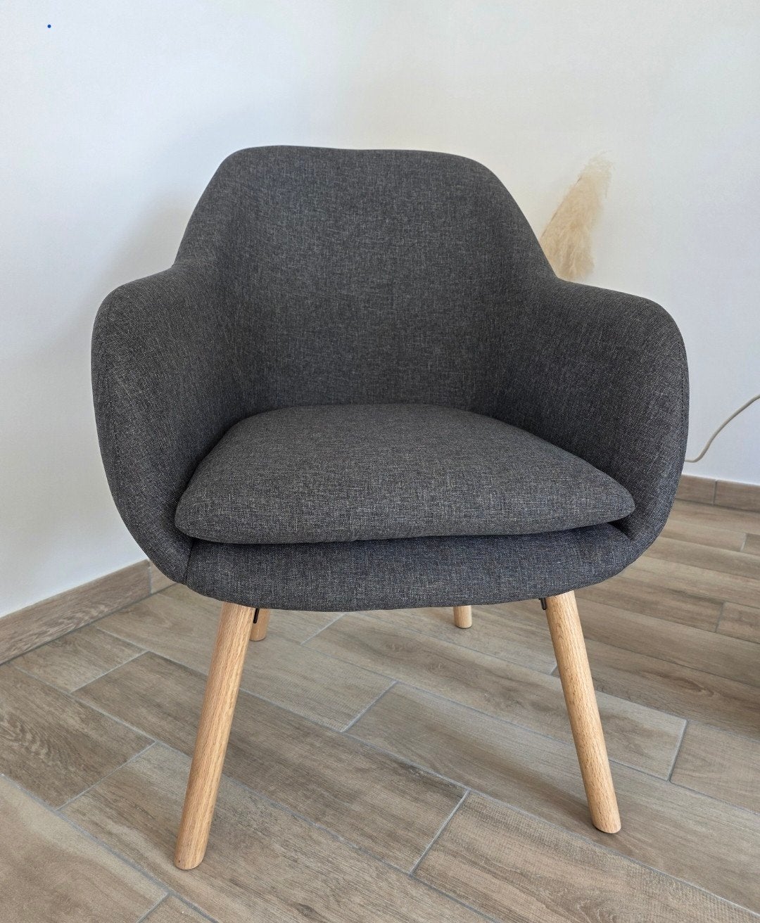 Chaise / fauteuil scandinave gris, Maison & Meubles, Neuf, Gris, Enlèvement, Scandinave