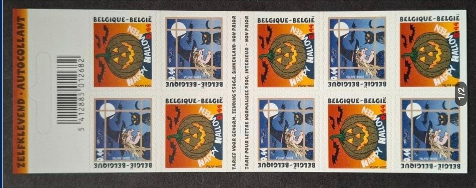 België: OBP 3324/25-B46 ** Halloween 2004., Frankeerzegel, Ophalen of Verzenden, Zonder stempel, Postfris