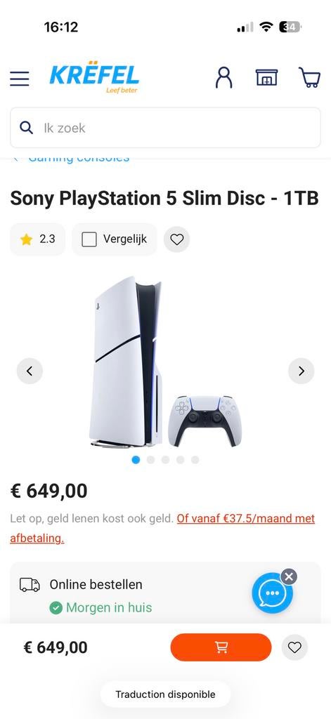 Ps5 slim avec cd garantie, Enlèvement ou Envoi, Comme neuf