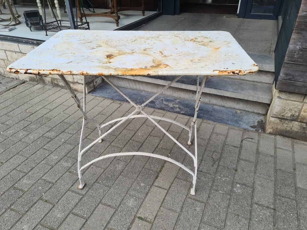 Oud ijzeren tuintafeltje, tuintafel brocante, Ophalen