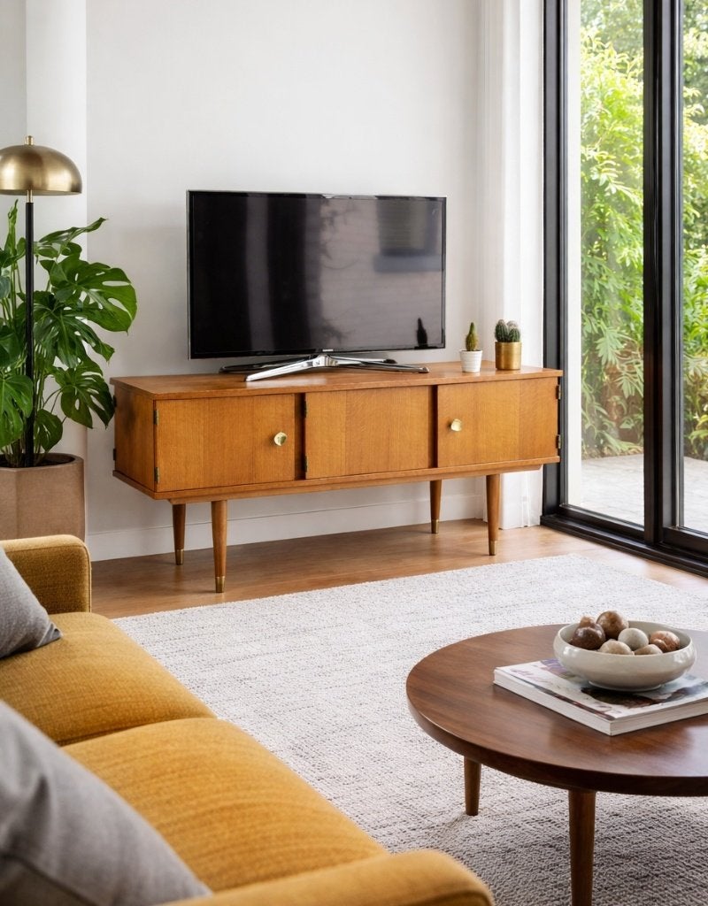Prachtig authentiek vintage TV-meubel, Ophalen, Zo goed als nieuw, Overige houtsoorten, Midcentury