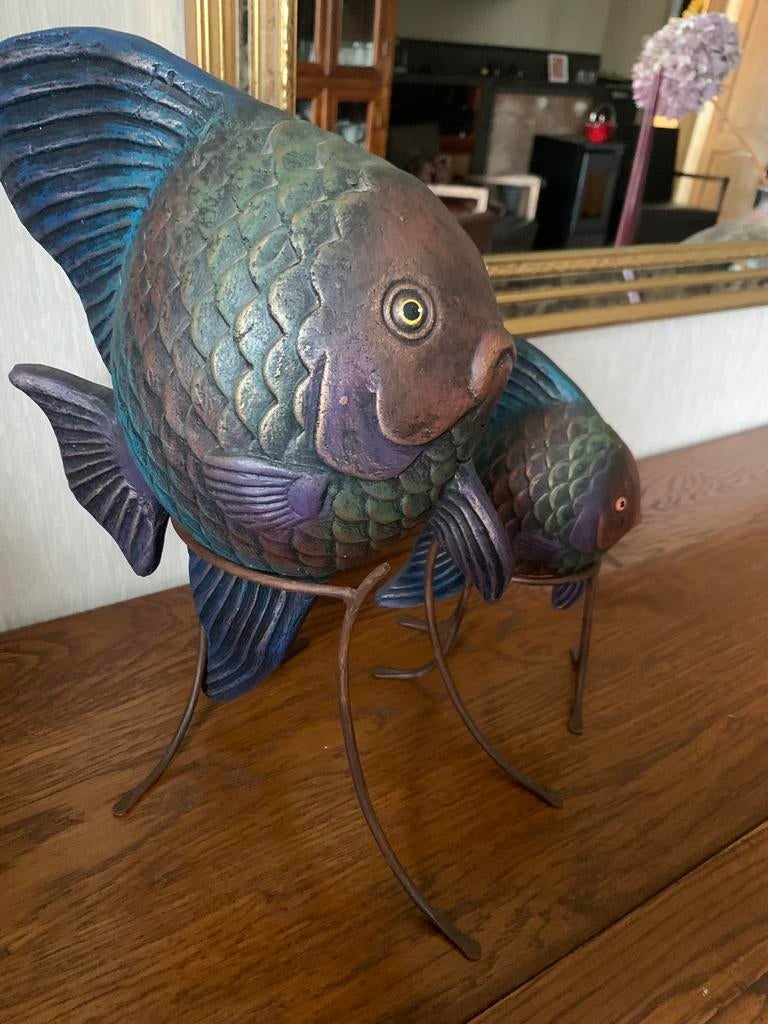 Grote vis op staander, Antiek en Kunst, Ophalen