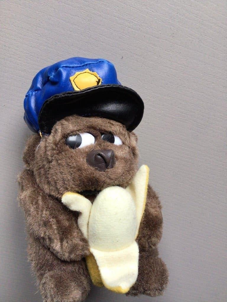 Knuffel aap gaan met die banaan, Ophalen of Verzenden, Zo goed als nieuw, Aap