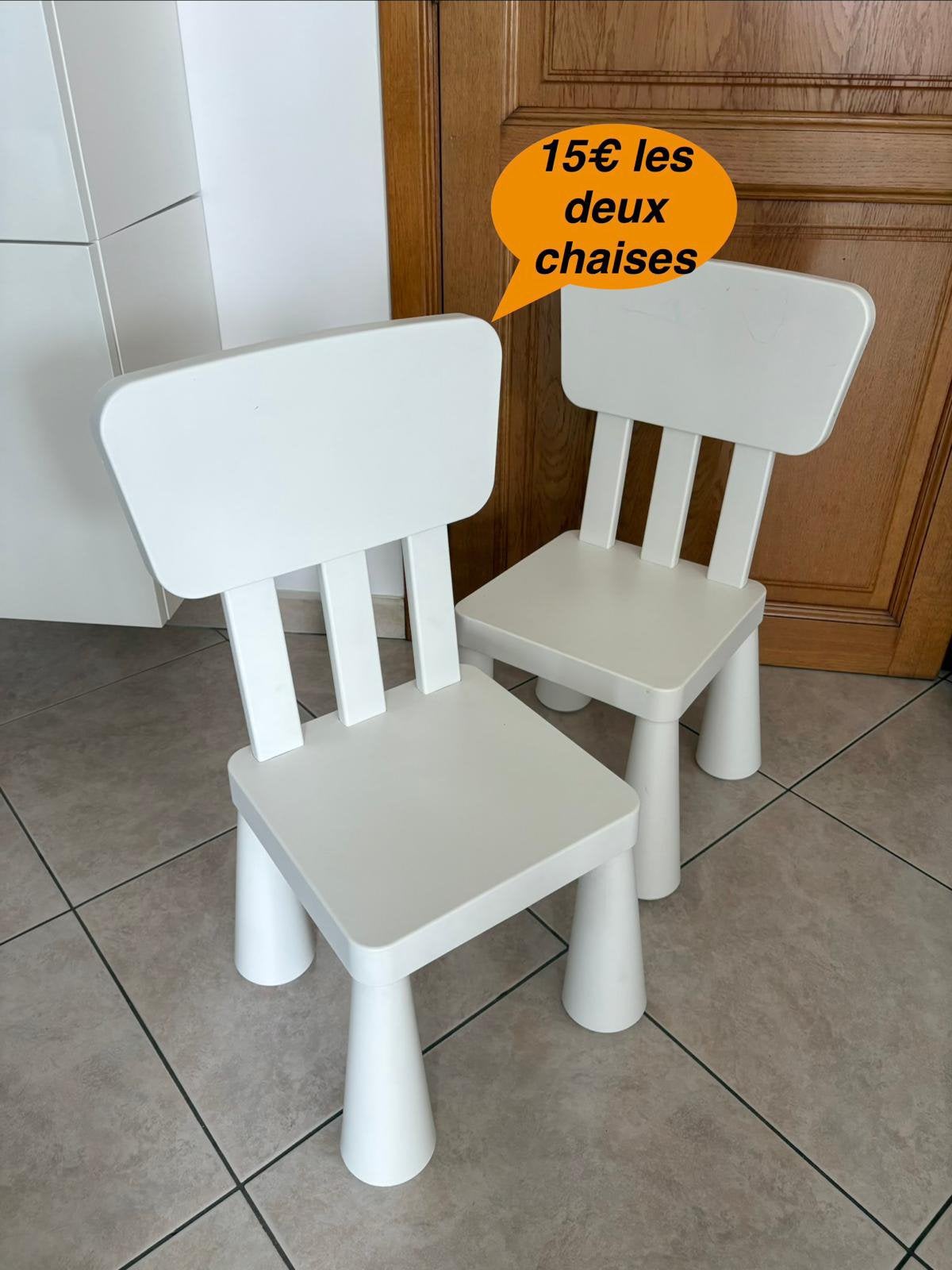 Lot de 2 chaises mamut enfant de chez  ikea, Enlèvement, Comme neuf, Chaise(s)