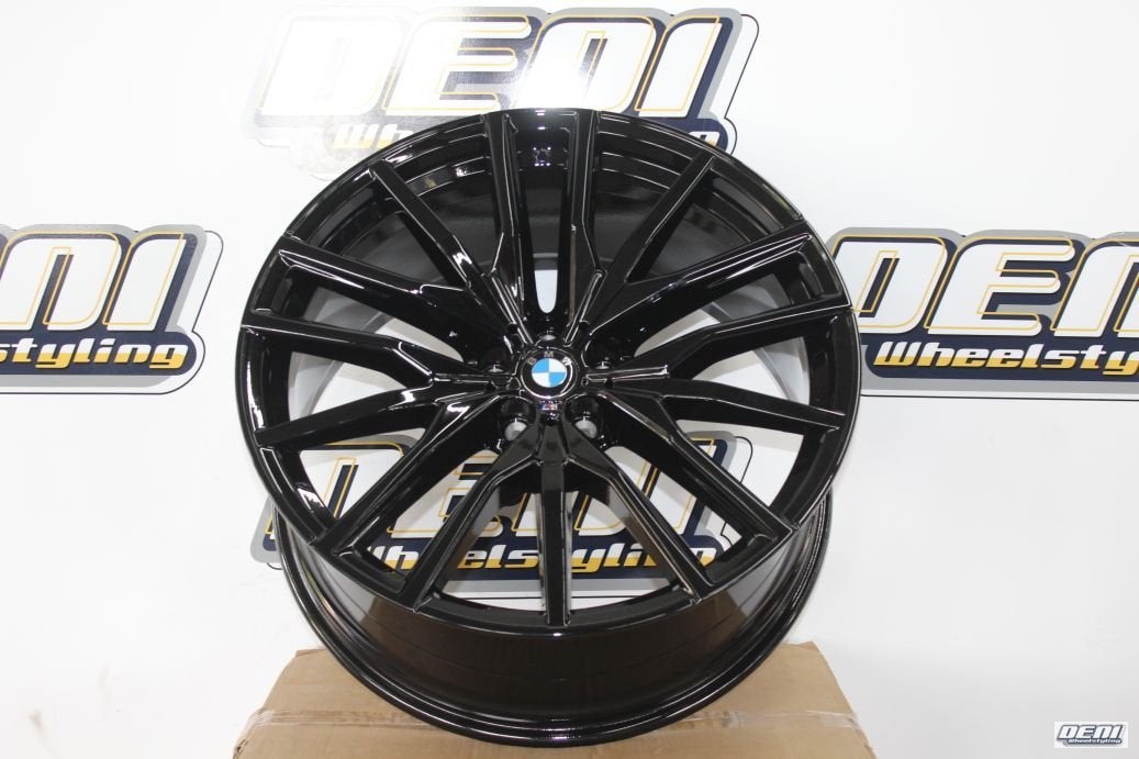 22" BMW X5 Velgenset dedicated Glans Zwart Nieuw, Velg(en), -, -, Nieuw