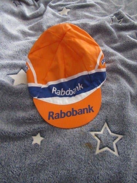 Petje Rabobank - Wielrennen - pet - oranje - koers - vintage, Enlèvement ou Envoi, Comme neuf, Autres types
