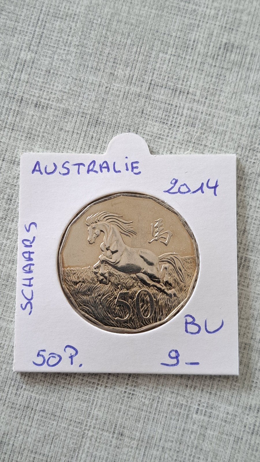 australie 50 P 2014 SCHAARS BU gereserveerd, Postzegels en Munten, Munten | Oceanië, Ophalen of Verzenden