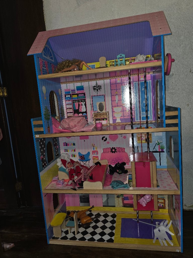 Barbie-huis, Kinderen en Baby's, Ophalen, Zo goed als nieuw, Poppenhuis