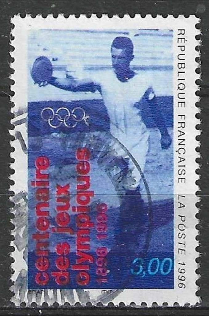 France 1996 - Yvert 3016 - 100 ans des Jeux Olympiques (ST), Envoi, Affranchi