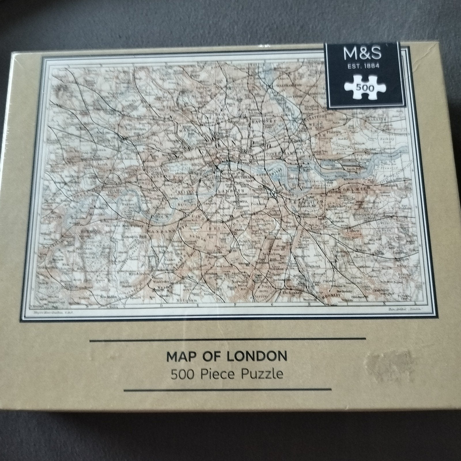 nieuwe puzzel: map of London 500 stuks, Ophalen, 500 t/m 1500 stukjes, Nieuw, Legpuzzel