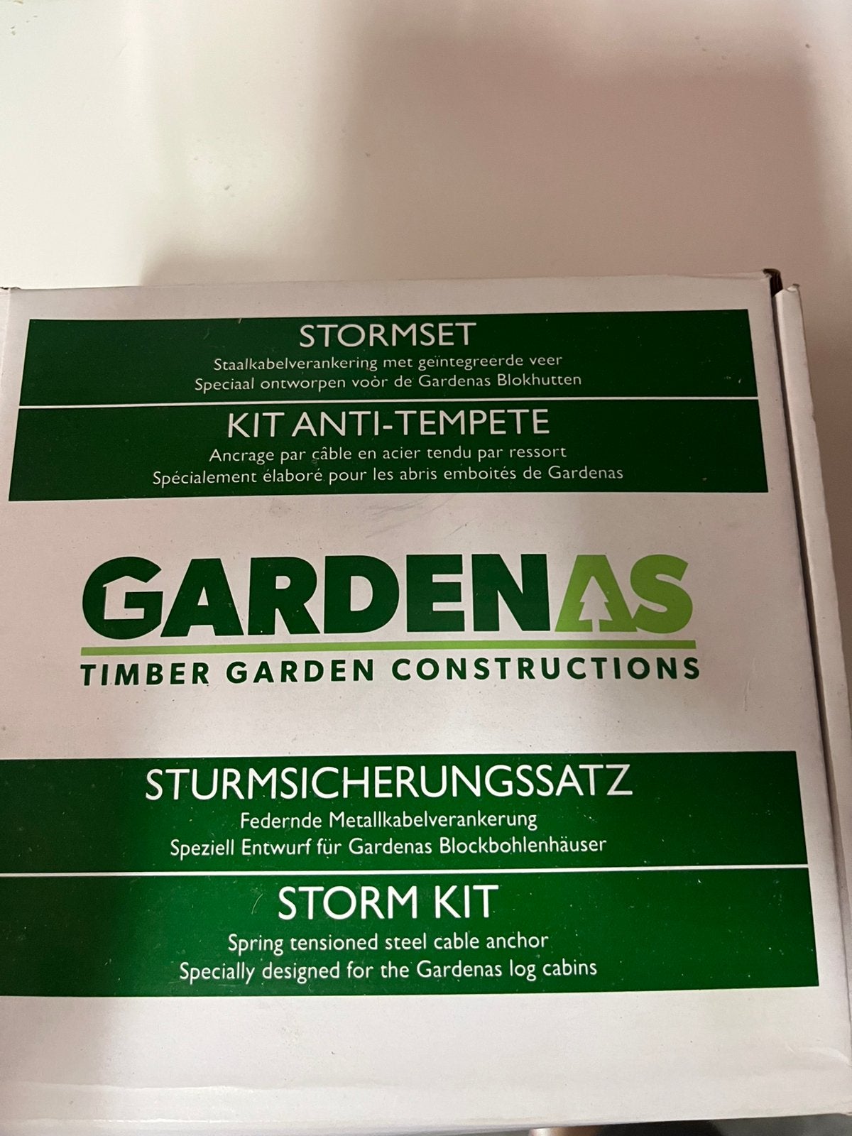 Stormset voor tuinhuis, Tuin en Terras, Tuinhuizen, Ophalen of Verzenden, Zo goed als nieuw, Tuinhuis