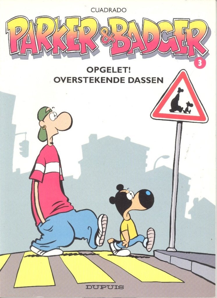 Parker & Badger nr 3 - Opgelet! Overstekende dassen., Enlèvement ou Envoi, Une BD, Utilisé, Cuadrado