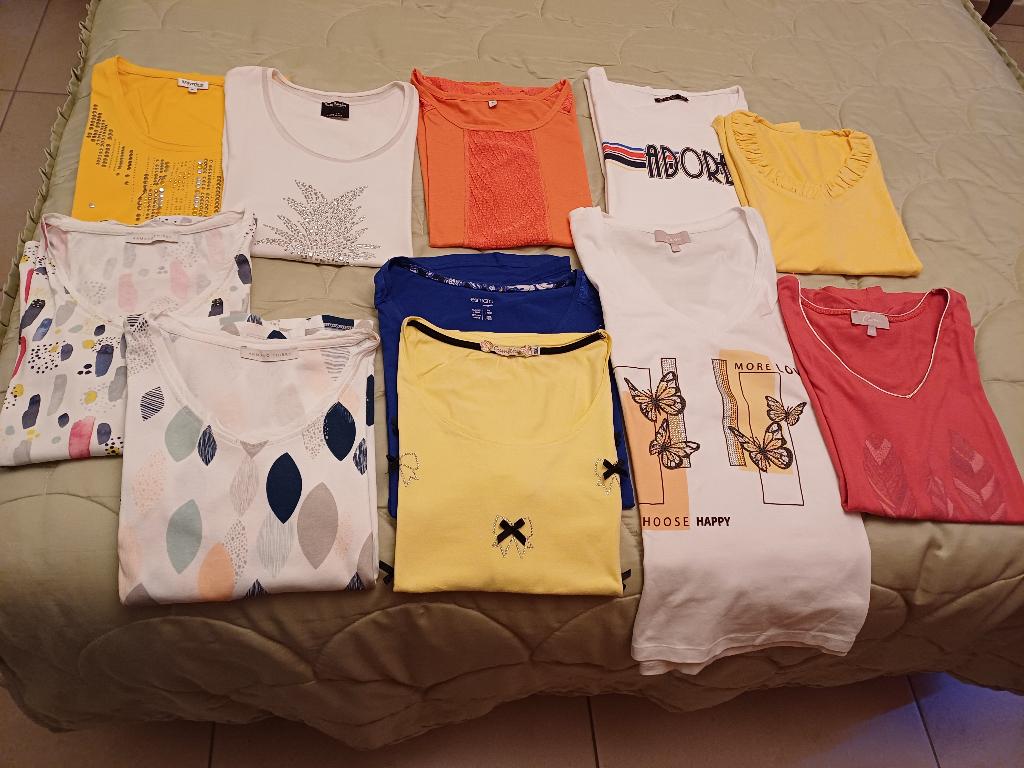 10 T'shirts Dame tout pour 10 €, Kleding | Dames, T-shirts, Ophalen, Gedragen, Maat 42/44 (L), Wit