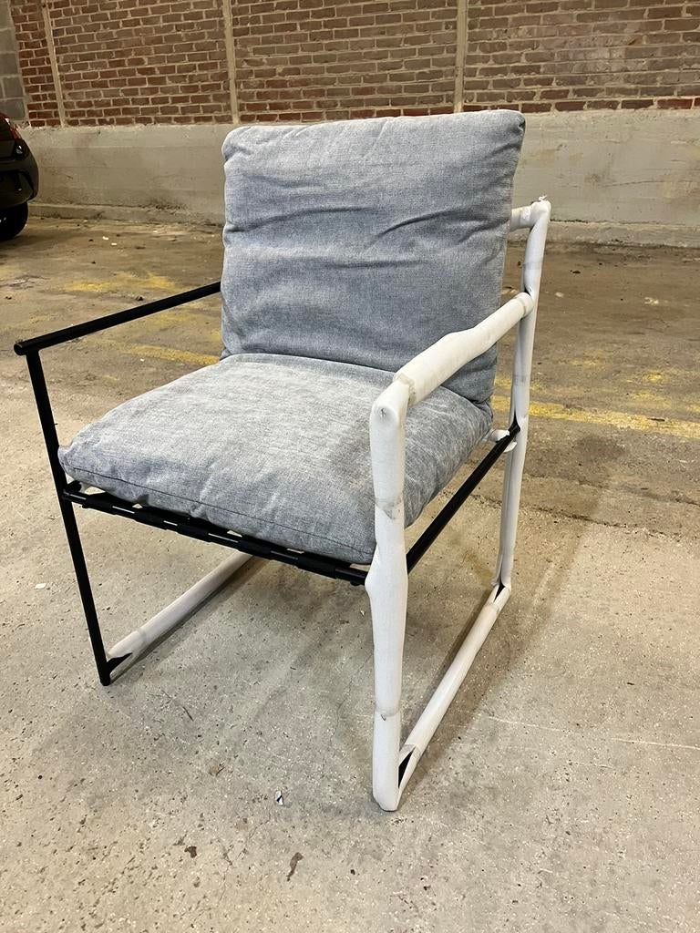 Lot de 8 chaise, Maison & Meubles, Chaises, Enlèvement, Comme neuf, Gris, Métal