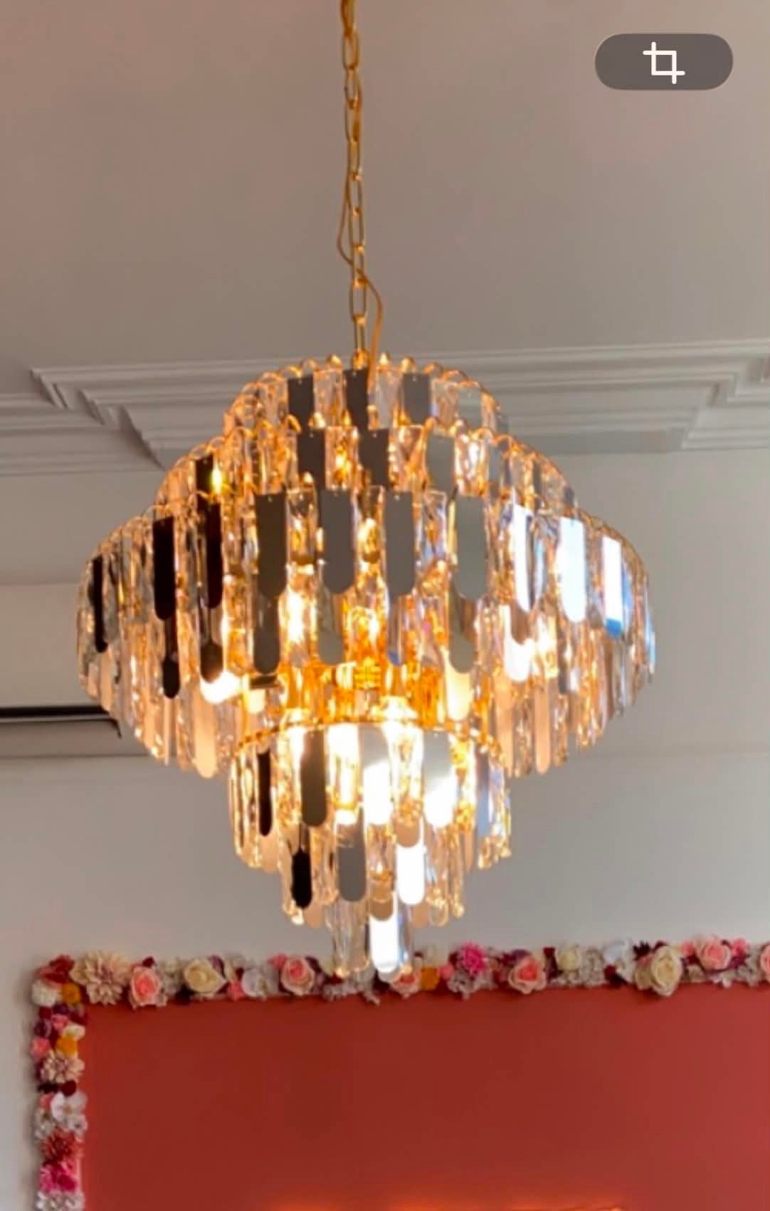 Lustre style baroque, Enlèvement, Comme neuf