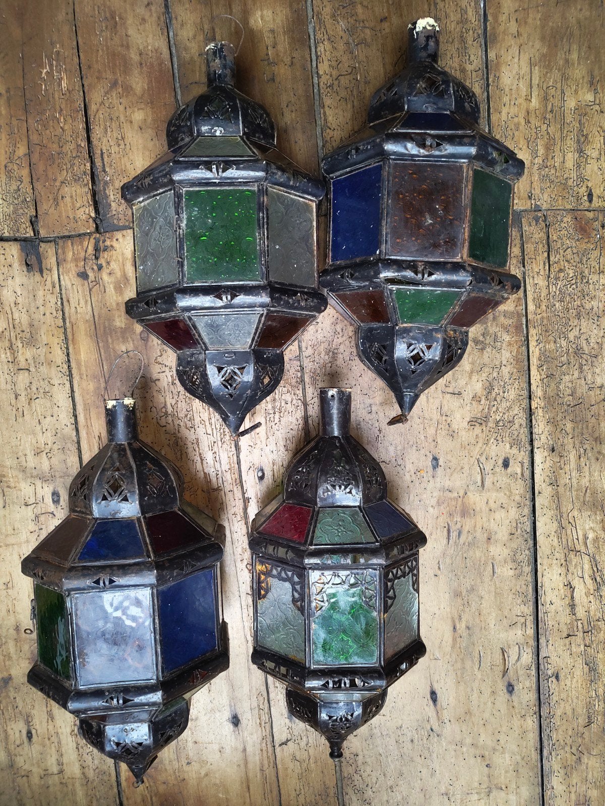 lot de 4 lanternes marocaines, Enlèvement, Utilisé