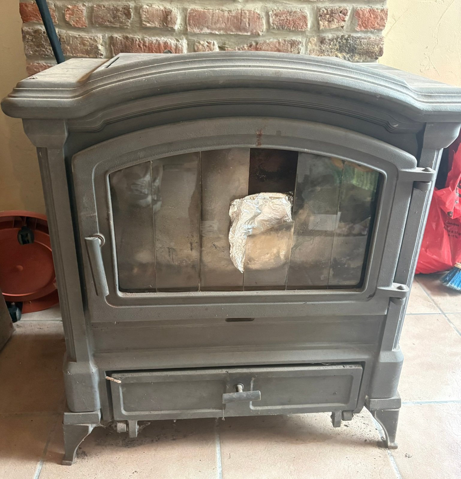 Poêle charbon et bois, Maison & Meubles, Enlèvement, Utilisé