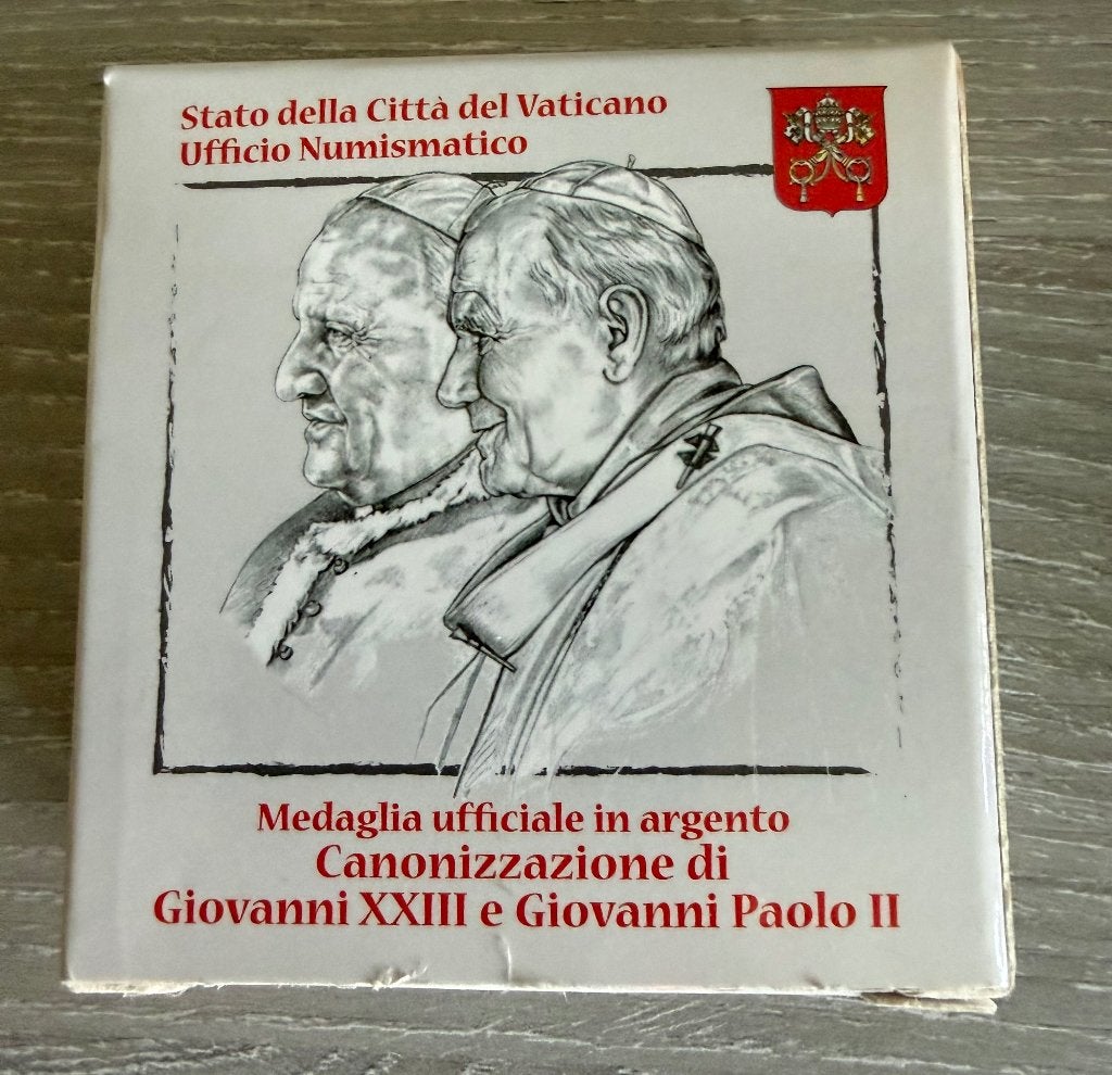 Médaille officielle Giovanni XXIII et Giovanni Paola II, Enlèvement ou Envoi, Argent
