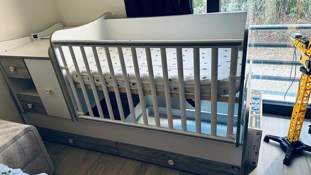 kinderbed, Matelas, 70 à 85 cm, Comme neuf, Enlèvement