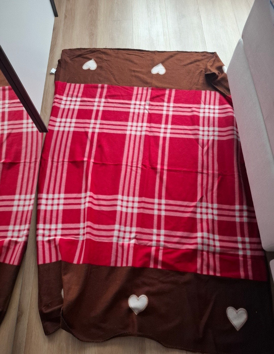 Plaid hartjes, Huis en Inrichting, Woonaccessoires | Plaids en Woondekens, Ophalen of Verzenden, Zo goed als nieuw, Plaid