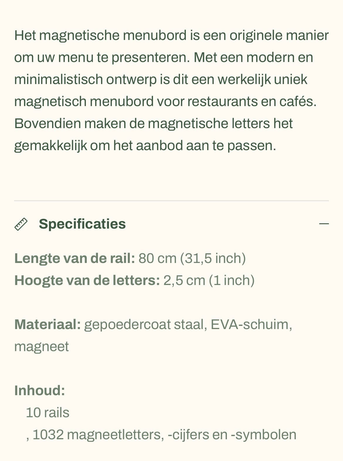 George & Willy magnetisch menubord, Zakelijke goederen, Ophalen, Gebruikt, Overige typen