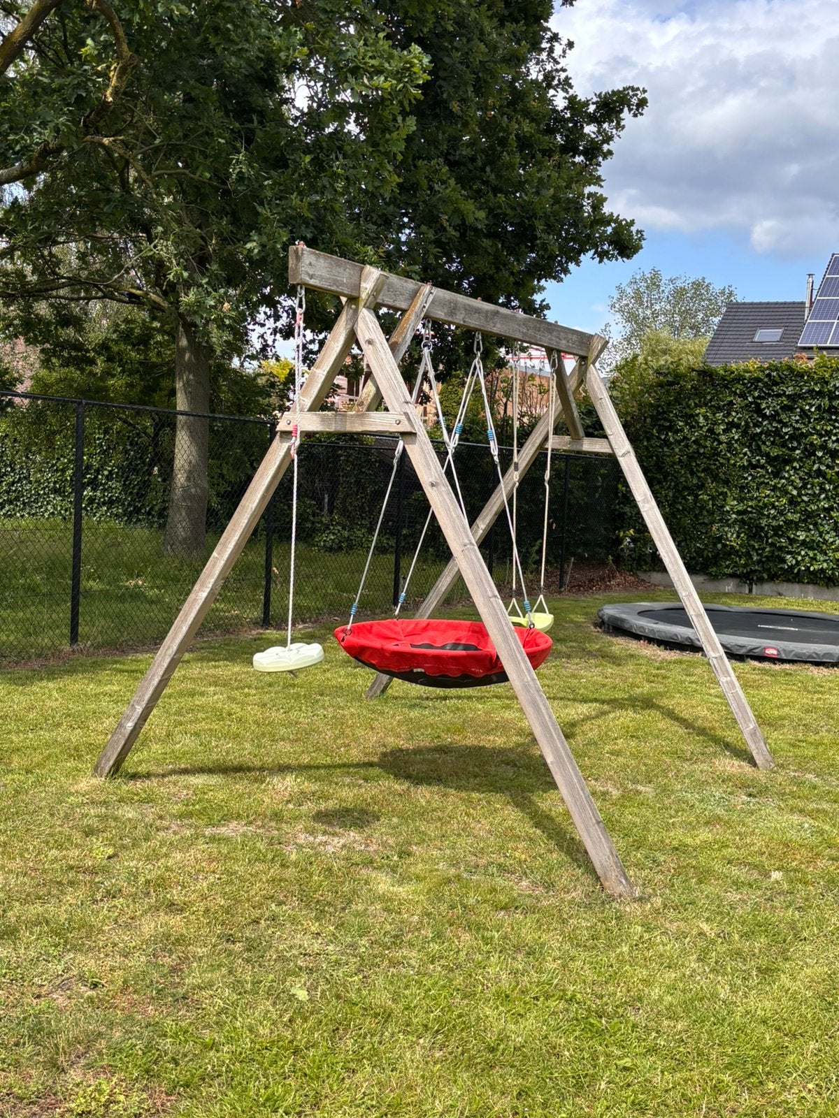 Houten schommel met toebehoren, Ophalen, Gebruikt, Schommel