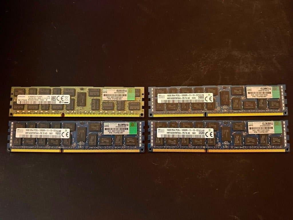 HPE SmartMemory - 16 GB DDR3 - 1600 MHz - HP P/N: 713756-081, Computers en Software, RAM geheugen, Gebruikt, Server, DDR3, Ophalen of Verzenden