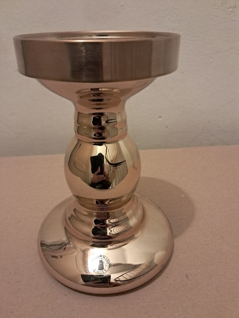 Un piédestal-socle doré avec double miroir détachable., Maison & Meubles, Enlèvement