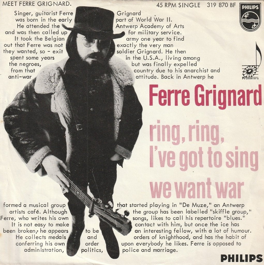 Ferré Grignard - Ring, ring, I've got to sing - Belpop, Cd's en Dvd's, Gebruikt, 7 inch, Rock en Metal, Overige typen