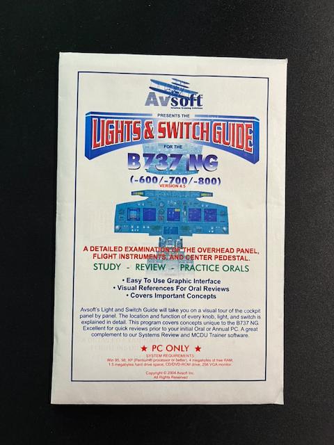 Training CD ROM - Boeing 737 NG - Lights and Switch Guide, Ophalen of Verzenden, Zo goed als nieuw, Windows