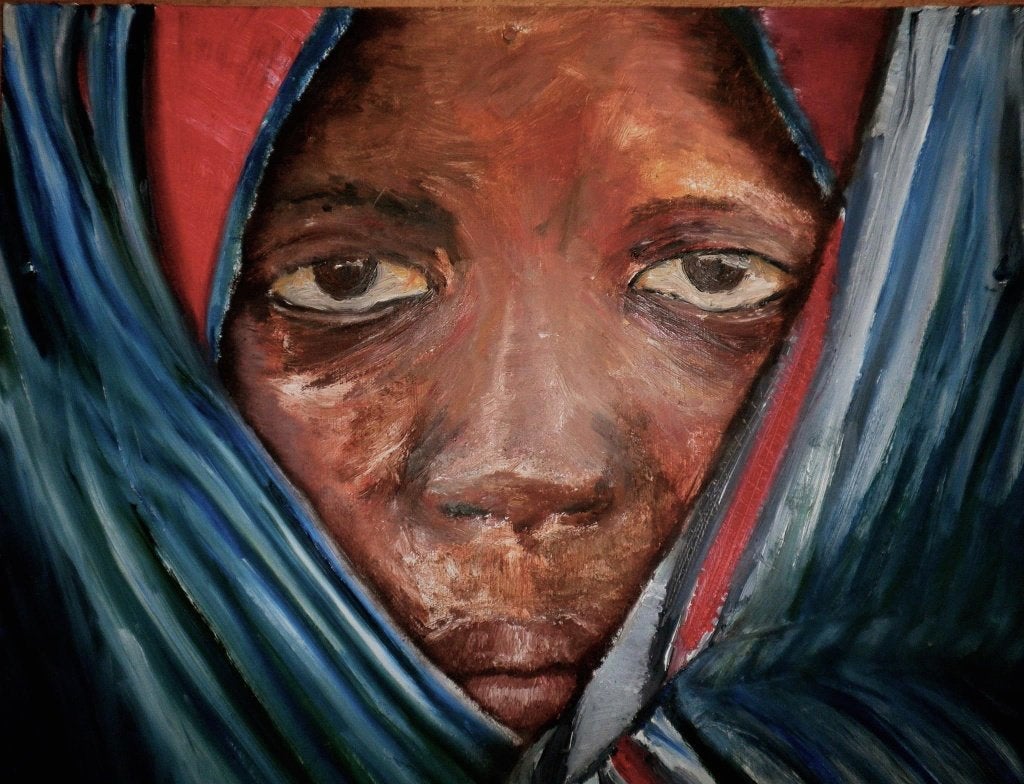 schilderijen (zelf gemaakt), Ophalen, Portret of Personen, Expressionistisch, Handgeschilderd