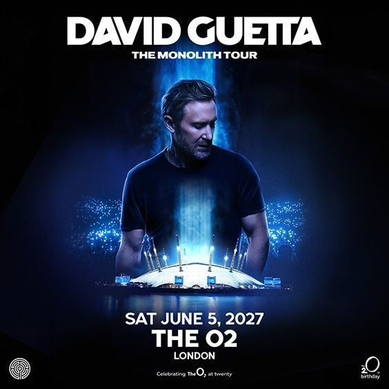 Places de concert DAVID GUETTA - O2 Arena - 05/06/2027