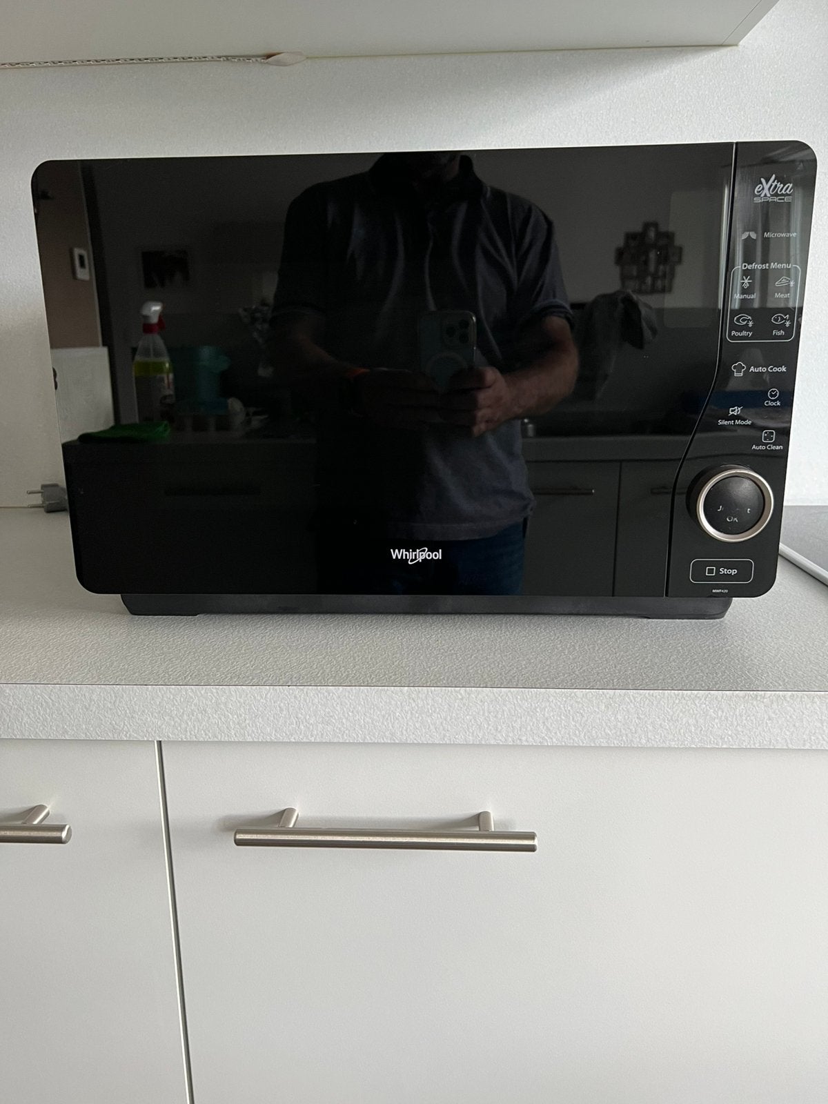 Whirlpool microgolven extra wide, Elektronische apparatuur, Microgolfovens, Ophalen, Zo goed als nieuw, Vrijstaand
