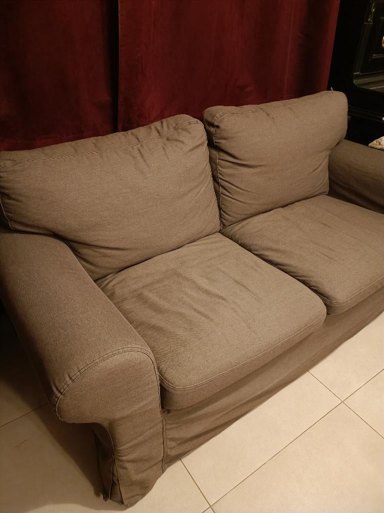Fauteuils 2+3 places IKEA tissu Beige, 75 à 100 cm, 125 cm ou plus, Enlèvement, Utilisé