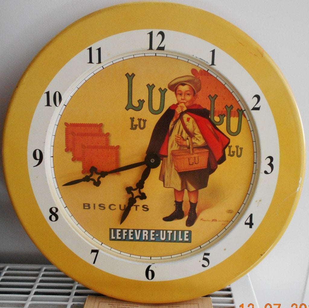 Horloge à quartz publicitaire biscuits LU- LEFEVRE-UTILE., Envoi