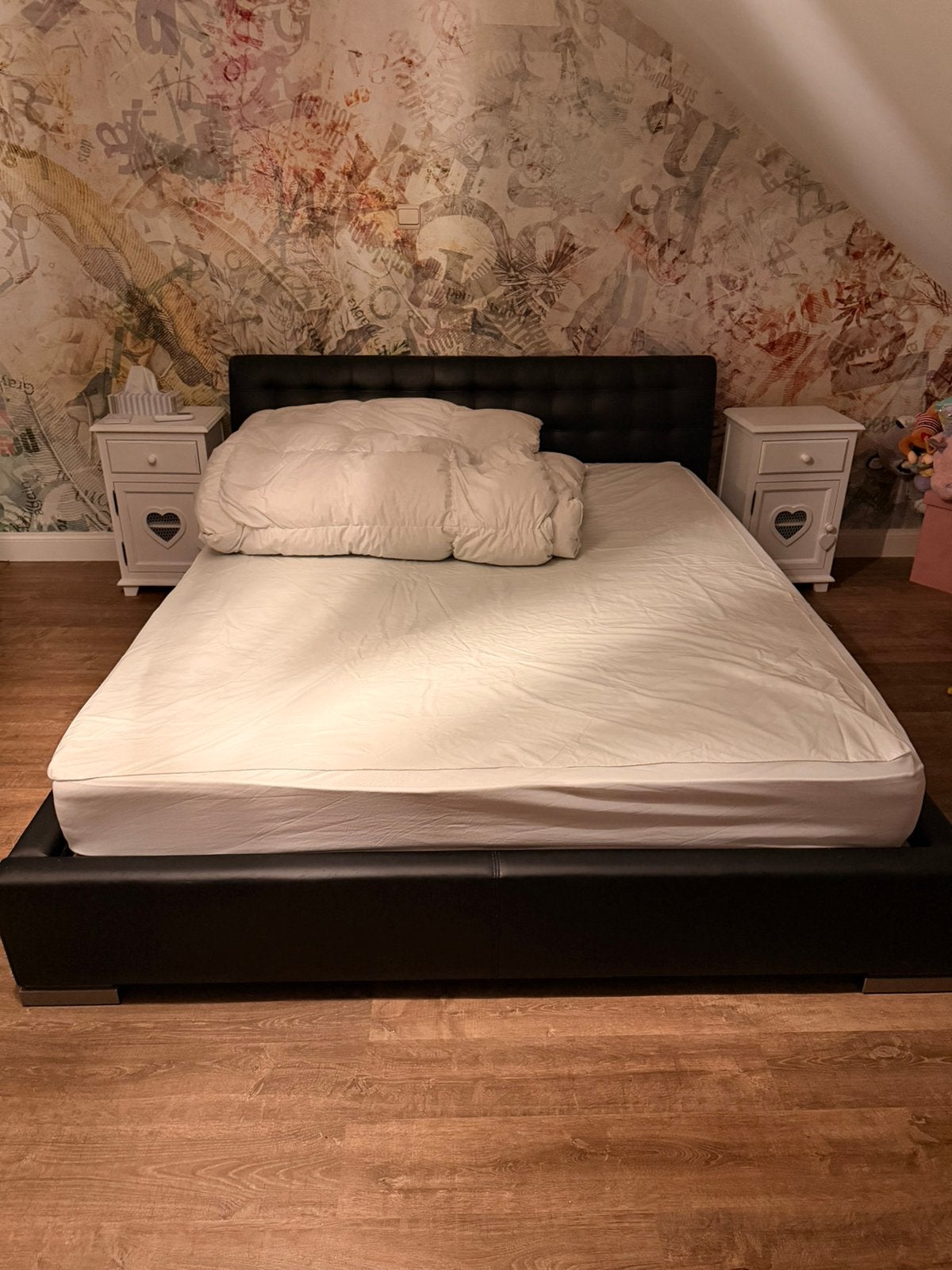 Lit et matelas 160 cm, Maison & Meubles, Enlèvement, Utilisé