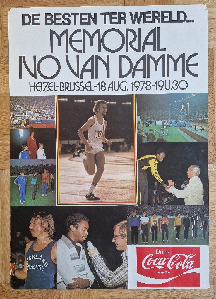 poster van Memorial Ivo Van Damme 1978, Enlèvement, Comme neuf, Affiche, Image ou Autocollant